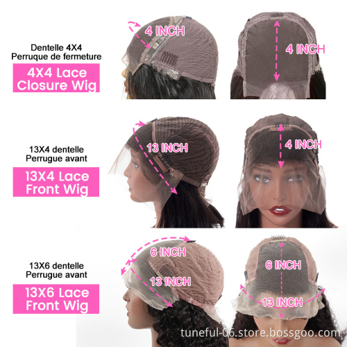 Vendor Stock 13X6 Hd Transparent Swiss Lace Wigs Human Hair Lace Front Glueless Brazilian 100% Virgin Natural Human Hair Wigs